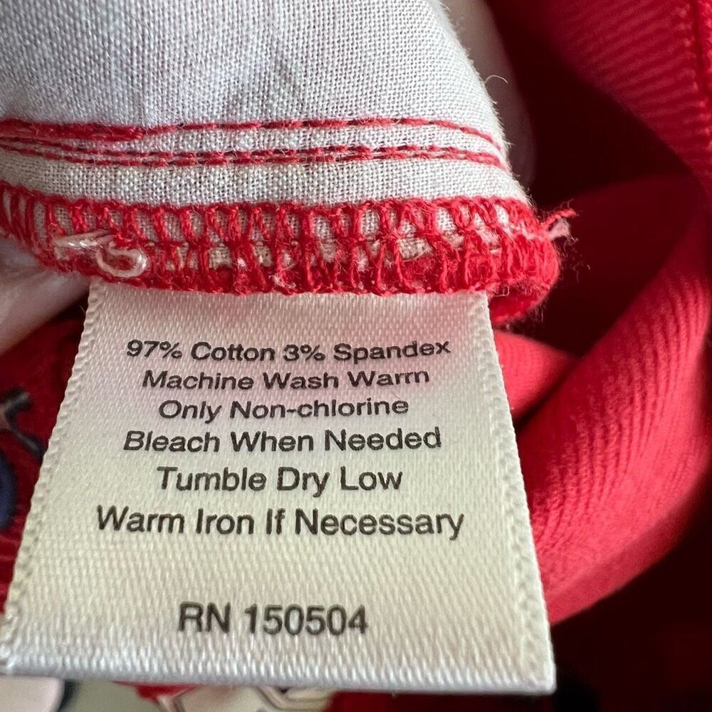 CPC Red Snail Embroidery Pants size 8 - Picture 4 of 4